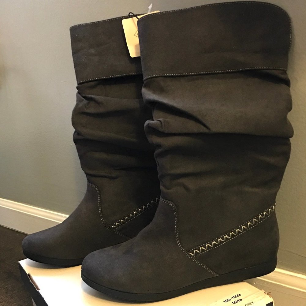 Women's Boots (Memory Foam, St. John's Bay; Grey)